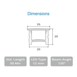 JS-JAS Top View Top Cover Side Bend Flexible Silicon Linear Profile For Strip 166-JAS-F2620