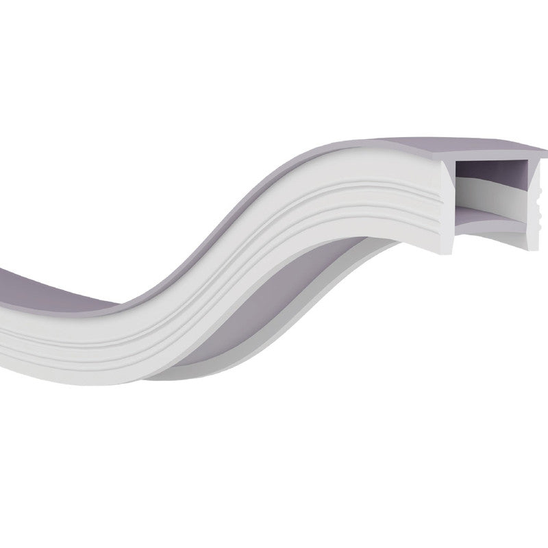 JS-JAS Top View Top Cover Side Bend Flexible Silicon Linear Profile For Strip 166-JAS-F2620