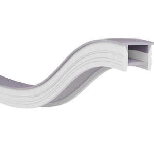 JS-JAS Top View Top Cover Side Bend Flexible Silicon Linear Profile For Strip 166-JAS-F2620