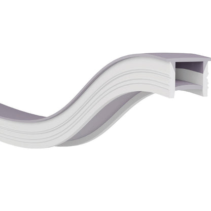 JS-JAS Top View Top Cover Side Bend Flexible Silicon Linear Profile For Strip 166-JAS-F2620