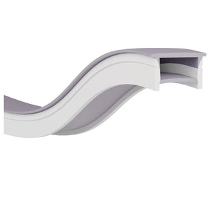 JS-JAS Top View Top Cover Side Bend Flexible Silicon Linear Profile For Strip 167-JAS-F3620