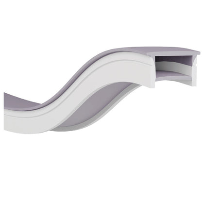 JS-JAS Top View Top Cover Side Bend Flexible Silicon Linear Profile For Strip 167-JAS-F3620