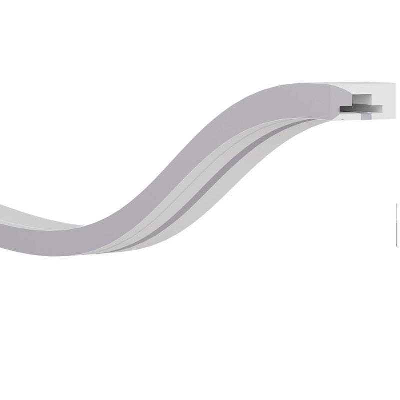 JS-JAS Top View Side View Side Bend Flexible Silicon Linear Profile For Strip 169-JAS-F0410