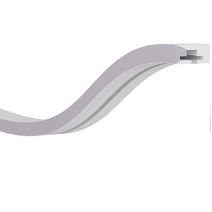 JS-JAS Top View Side View Side Bend Flexible Silicon Linear Profile For Strip 169-JAS-F0410