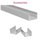 JS-JAS Top View Side View Side Bend Flexible Silicon Linear Profile For Strip 170-JAS-F1220