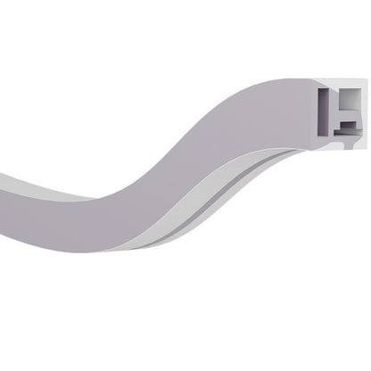 JS-JAS Side View Side View Side Bend Flexible Silicon Linear Profile For Strip 171-JAS-F1212