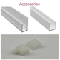 JS-JAS Side View Side View Side Bend Flexible Silicon Linear Profile For Strip 172-JAS-F1616