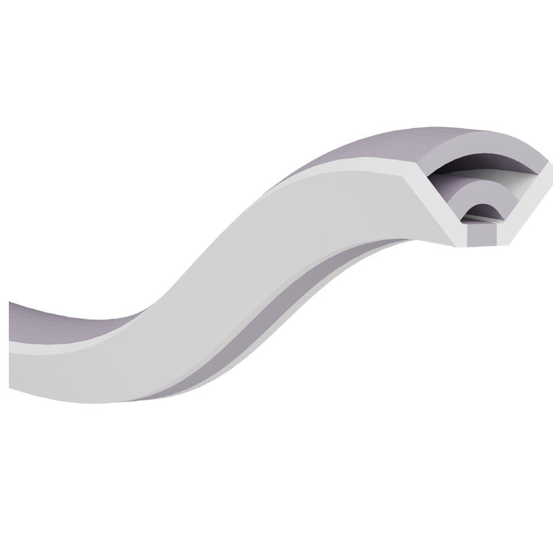 JS-JAS Cone Shaped Vertical Bend Flexible Silicon Linear Profile For Strip 174-JAS-F2211