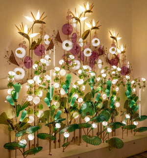 Bird of Paradise Glass Wall Chandelier – An Illuminated Botanical Sculpture