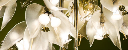Trailing Blossom Glass Vine Chandelier – A Flowering Cascade in Hand-Blown Glass