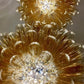 Saffron Bloom Glass Chandelier – A Radiant Flower-Inspired Statement in Hand-Blown Glass