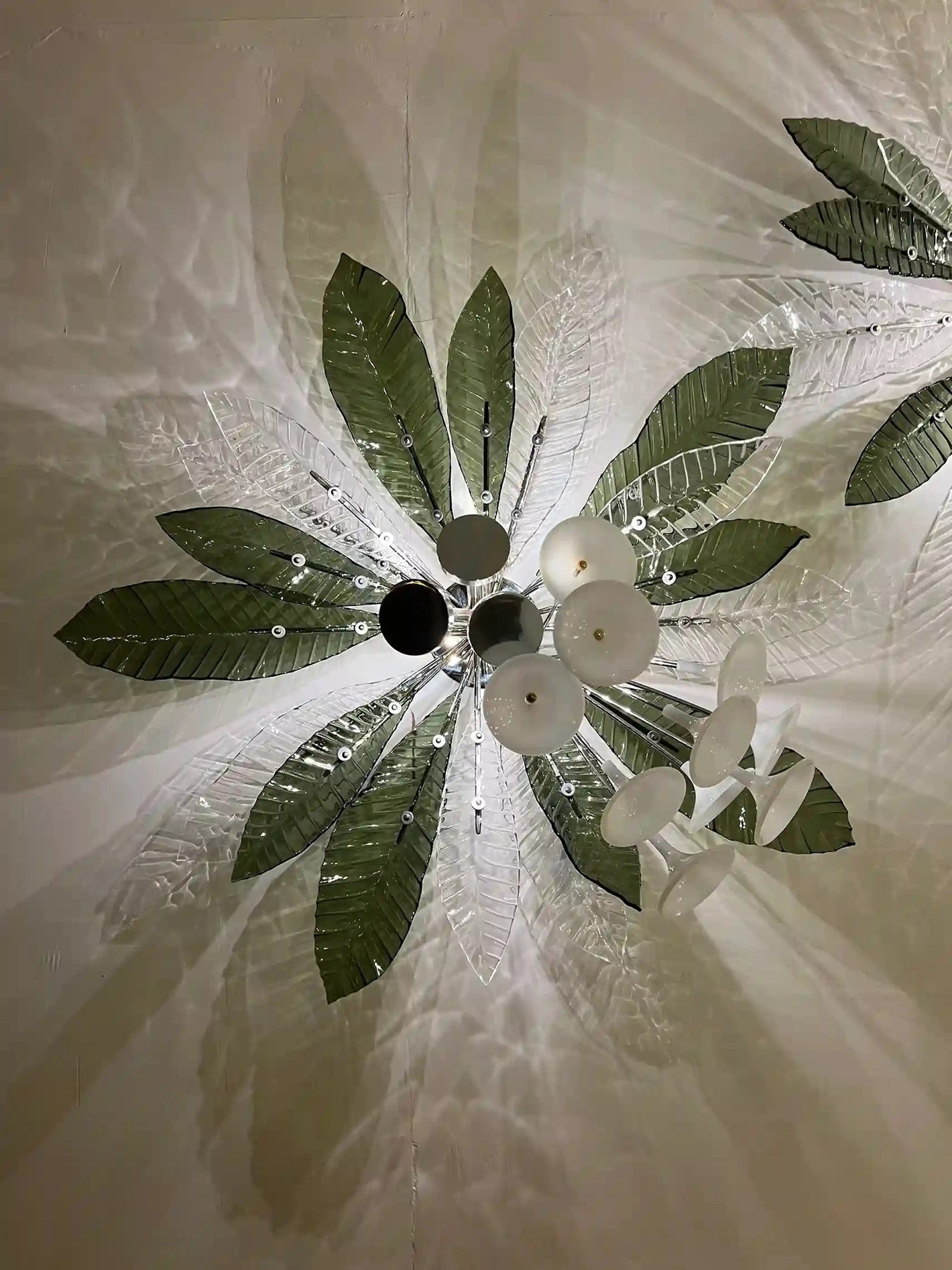 Frangipani Grove Glass Flush Chandelier – A Botanical Statement for Modern Ceilings