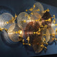 Golden Koi Ripple Glass Wall Chandelier – A Backlit Water Garden for Modern Foyers
