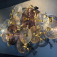 Golden Koi Ripple Glass Wall Chandelier – A Backlit Water Garden for Modern Foyers