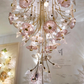 Water Lily Glass Cascade Chandelier – A Tiered Statement for Double-Height Interiors