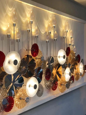Nocturne Lily Glass Wall Chandelier – An Illuminated Water Garden for Grand Interiors