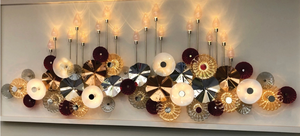 Nocturne Lily Glass Wall Chandelier – An Illuminated Water Garden for Grand Interiors