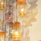 Sovereign Ember Glass Cluster Chandelier – An Antique-Inspired Statement for Dining & Foyer Spaces