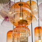 Sovereign Ember Glass Cluster Chandelier – An Antique-Inspired Statement for Dining & Foyer Spaces
