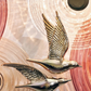 Windsong Ripple Glass Wall Chandelier – An Illuminated Sculpture with Gilded Birds in Flight