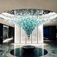 Gemstoniya Crystal Glass Chandelier – Modern Luxury Hanging Light for Living & Dining Room
