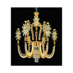 Eliante Six Crystal Chandelier – Amber & Clear Glass, Metal