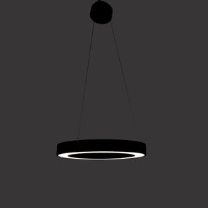 Black Metal Hanging Light 18-INCH-ACRYLIC-THALI-LED-BK-HL