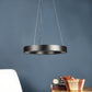 Black Metal Hanging Light 18-INCH-ACRYLIC-THALI-LED-BK-HL