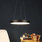 Black Metal Hanging Light 18-INCH-ROUND-CIRCLE-BK-HL