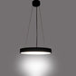 Black Metal Hanging Light 18-INCH-ROUND-CIRCLE-BK-HL