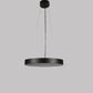 Black Metal Hanging Light 18-INCH-ROUND-CIRCLE-BK-HL