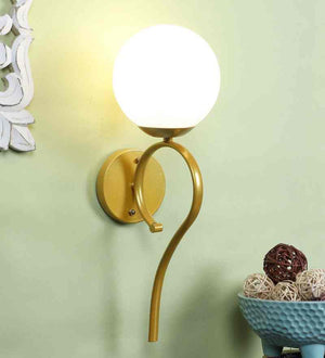 Ambra Gold Iron Wall Light  | E27 holder | Included Bulb | Eliante by Jainsons Lights