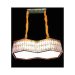 Eliante Geometric Rectangular Chandelier – Amber Crystal, Metal