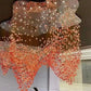 Amber Blush Stone Cloud Chandelier – A Statement Piece for Double-Height Lobbies