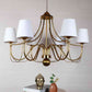 Vynex Gold Iron Chandelier  | E27 holder | Included Bulb | Eliante by Jainsons Lights