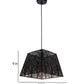 Shyvora Black and Gold Iron Chandelier  | E27 holder | Included Bulb | Eliante by Jainsons Lights