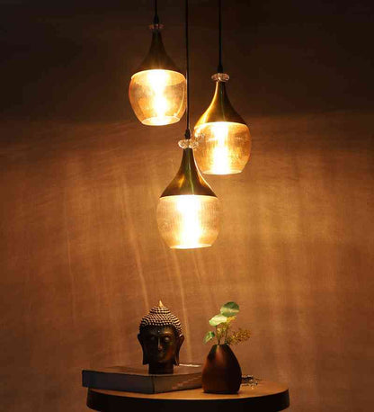 Fexora Black Iron Chandelier  | E27 holder | Included Bulb | Eliante by Jainsons Lights