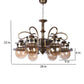 Zyphira Gold Iron Chandelier  | E27 holder | Included Bulb | Eliante by Jainsons Lights