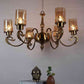 Vionex Gold Iron Chandelier  | E27 holder | Included Bulb | Eliante by Jainsons Lights