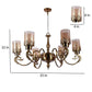 Vionex Gold Iron Chandelier  | E27 holder | Included Bulb | Eliante by Jainsons Lights