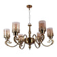 Vionex Gold Iron Chandelier  | E27 holder | Included Bulb | Eliante by Jainsons Lights