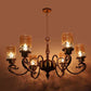 Vionex Gold Iron Chandelier  | E27 holder | Included Bulb | Eliante by Jainsons Lights