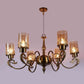 Vionex Gold Iron Chandelier  | E27 holder | Included Bulb | Eliante by Jainsons Lights