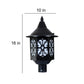 ELIANTE black Iron Gate Light - B22 holder - 2022-GL-BIG- without Bulb