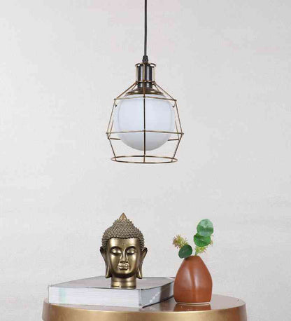 Xytrix Gold Iron Hanging Light  | E27 holder | Included Bulb | Eliante by Jainsons Lights