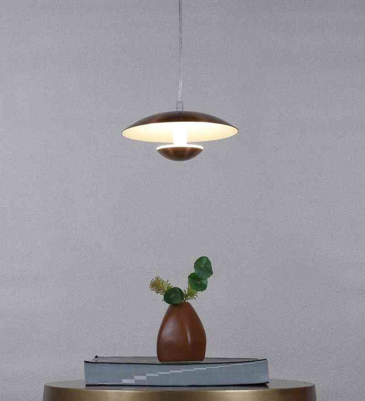 Fynex Rose Gold Iron Hanging Light  | Inbuilt LED | Included Bulb | Eliante by Jainsons Lights