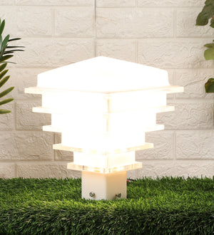 Milky Plastic Outdoor Wall Light - 202 - Included Bulb