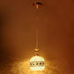 ELIANTE Gold Iron Base White Crystals Shade Hanging Light - 204-1Lp-Cristal - Inbuilt LED