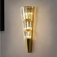 20W MODEL 7 LED CRYSTAL MASHAL MODERN GOLD METAL WALL LIGHT FOR DRAWING ROOM