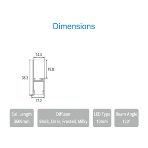 JS-JAS Furniture Alluminium Profile For Strips 216-JAS-R1738